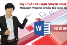 khoá học Thành thạo Microsoft Word 2013 từ cơ bản đến nâng cao