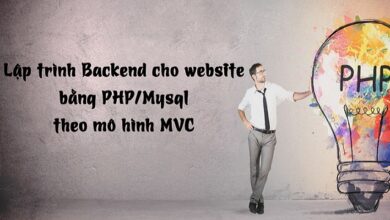 khoá học Lập trình Backend cho website bằng PHP, Mysql theo mô hình MVC với Codeigniter Framework 3x
