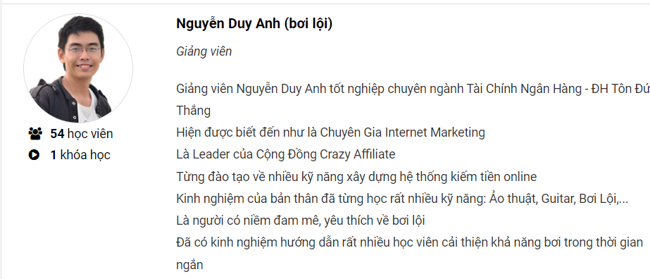 giảng viên Nguyễn Duy Anh