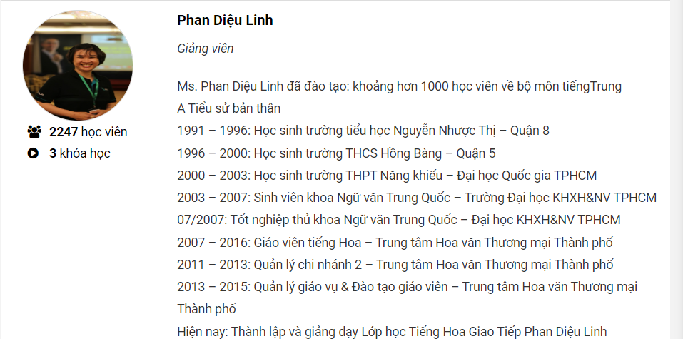 giảng viên Phan Diệu Linh