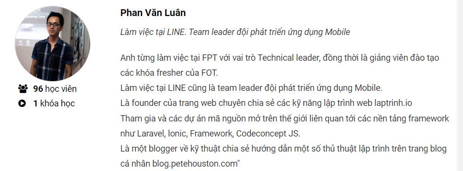 giảng viên Phan Văn Luân