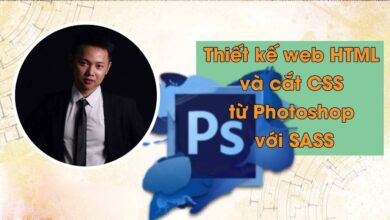 khoá học Thiết kế WEBSITE HTML và cắt CSS từ Photoshop với SASS